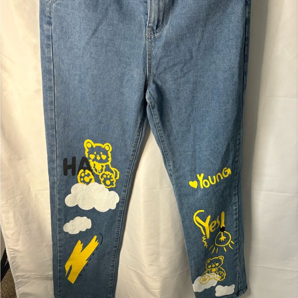 never worn custom painted denim